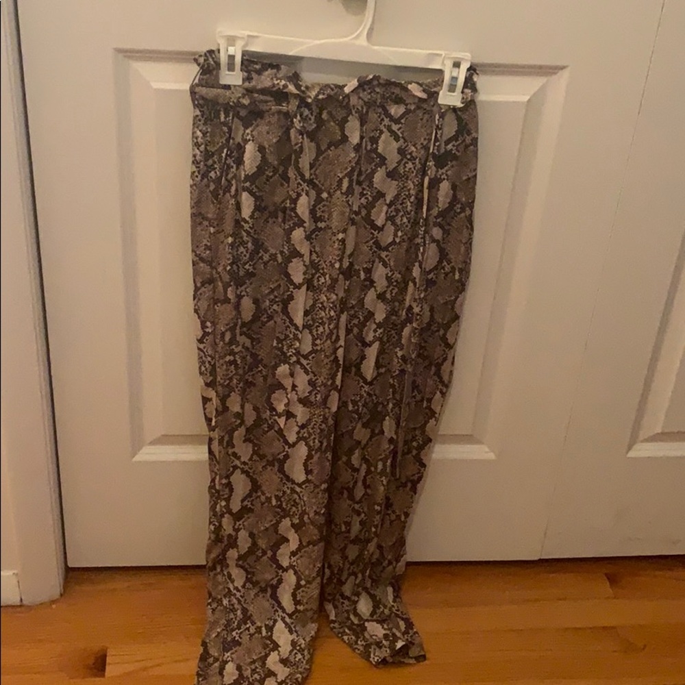 Snake print pants